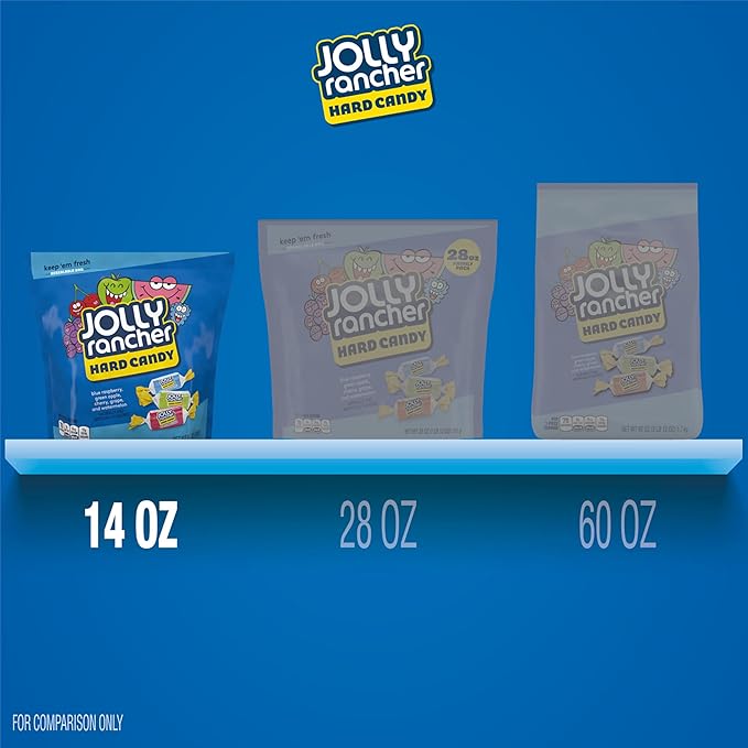 JOLLY RANCHER Assorted Fruit Flavored Hard Candy Resealable Bag, 14 oz