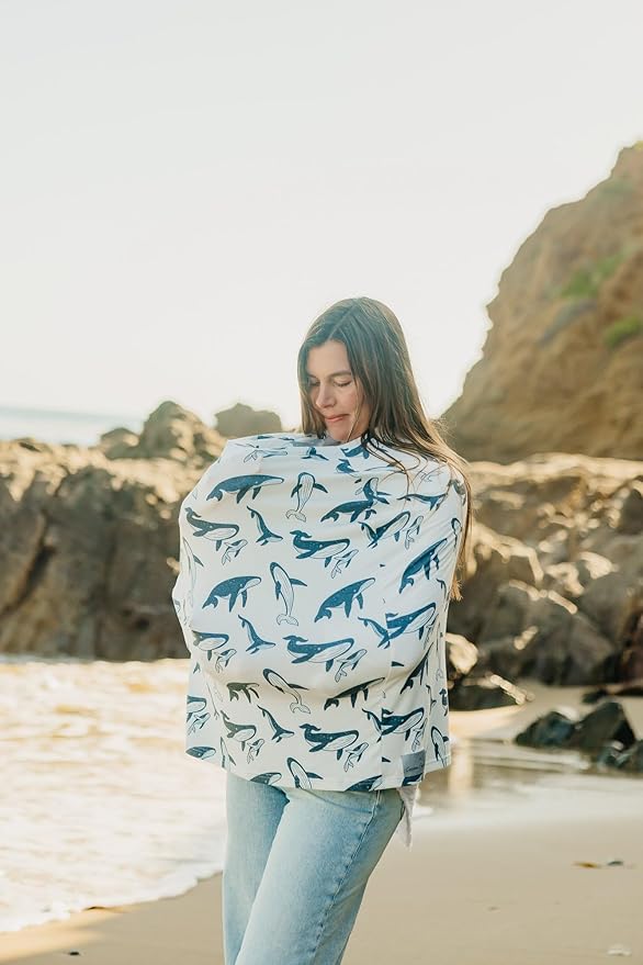 Copper Pearl Multi-Use Cover: Car Seat Covers, Nursing Cover, and Stroller Cover for Sun - Stretchy Fabric, All-Season Use, Stylish Designs, Easy Access for Moms - Cove