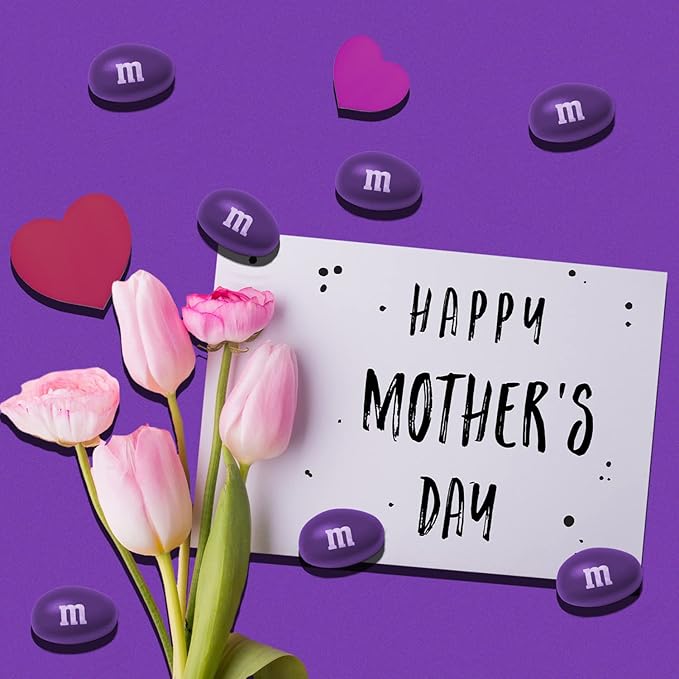 M&M’S Peanut Purple Chocolate Candy - 2lbs of Bulk Candy in Resealable Pack for Easter, Candy Buffet, Birthday Parties, Theme Meetings, Candy Bar, Sweet Stuff for DIY Party Favors or Edible Decoration