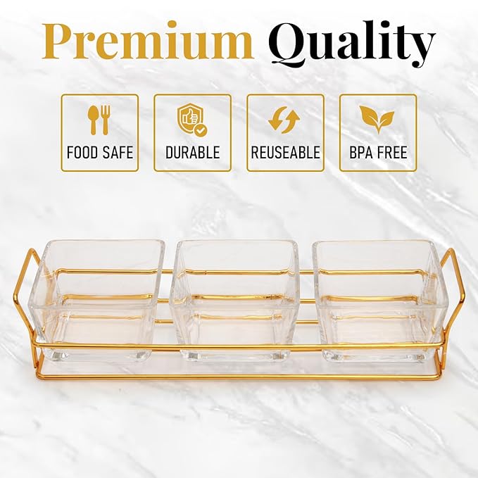 Nuts gift Basket Luxurious and Elegant 3 Sectional Premium Reusable Glass Tray, Fathers Day Gift Basket.