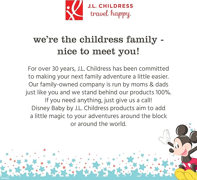 J.L. Childress Disney Baby Side Sling Stroller Cargo Net - Stroller Organizer Attachment for Storage, Mesh Bag for Baby Accessories, Universal Fit - Minnie Mouse