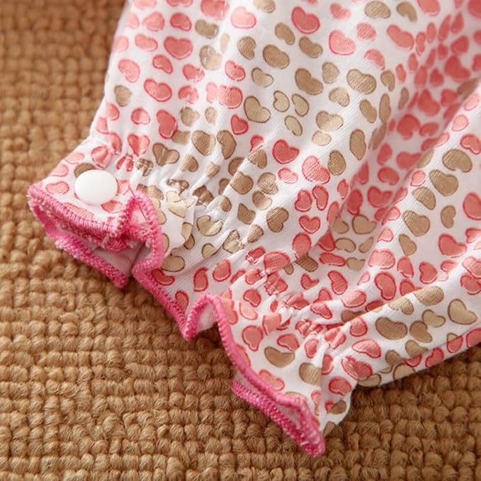 Cute Giraffe + Zebra With Floral Print Long Sleeve Baby Girl Clothes White Jumpsuit For Baby One-Piece Romper