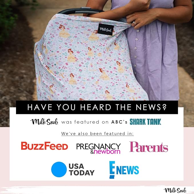 Milk Snob Original Disney 5-in-1 Cover, Minnie Mouse, Added Privacy for Breastfeeding, Baby Car Seat, Carrier, Stroller, High Chair, Shopping Cart, Lounger Canopy - Newborn Essentials, Nursing Top