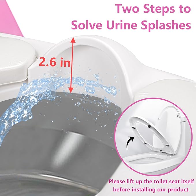 Easy Storage Potty Training Seat with Ladder, Adjustable Step and Toilet Seat Height, Easy-Grip Handles for Climbing, Foldable Portable Toddler Toilet Trainer, Perfect for Small Bathrooms