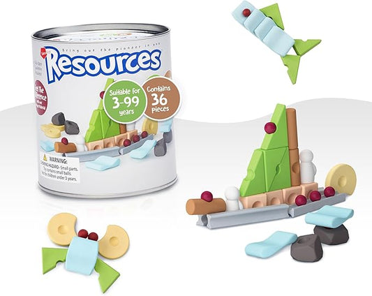 Taksa Toys Nature-Inspired Educational Unique STEM Toys Premium Stacking Blocks Preschool Resources for Kids Building Activities, Montessori Toys for 3 4 5 6 7+ Year Old Learning Game Fun Pack 36 Pcs