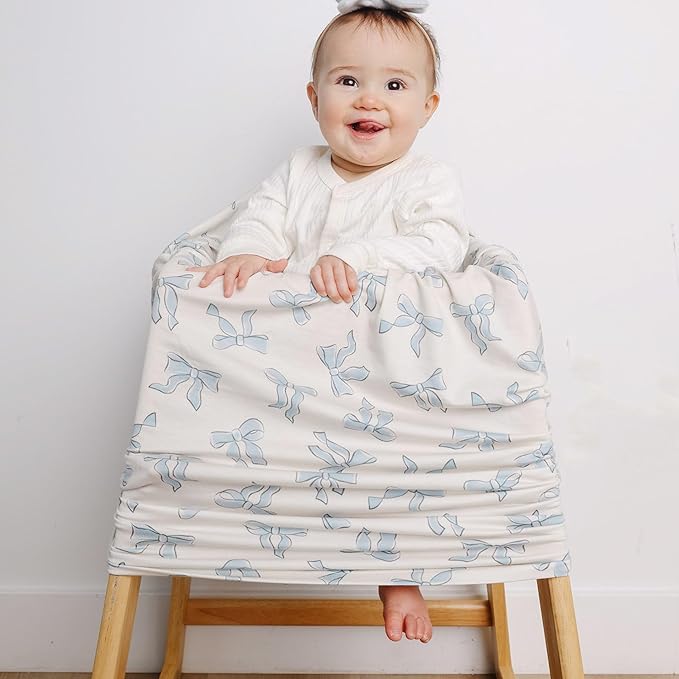 Baby Car Seat Cover Canopy and Nursing Cover Multi-Use Stretchy 5 in 1 Gift "Daphne" by Copper Pearl