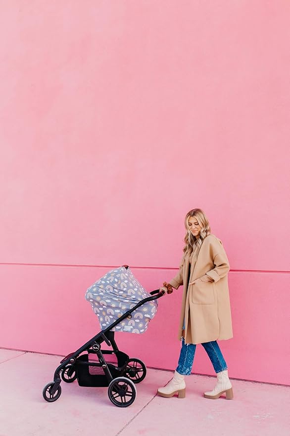 Copper Pearl Multi-Use Cover: Car Seat Covers, Nursing Cover, and Stroller Cover for Sun - Stretchy Fabric, All-Season Use, Stylish Designs, Easy Access for Moms - Hope