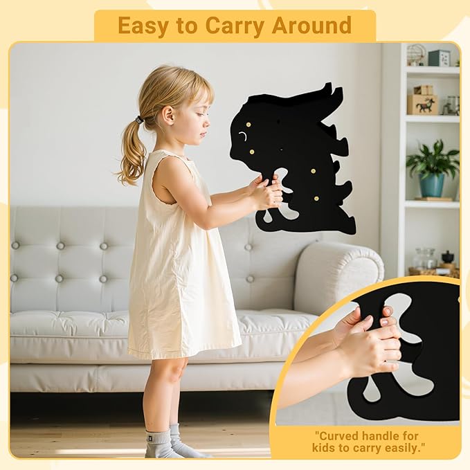 COSYLAND Kids Step Stool for Bathroom - Lovely Cat Potty Training Stool Toddler Step Stool for Toilet - Adjustable Height Kids Stepping Stool with Handle (Natural & Black)