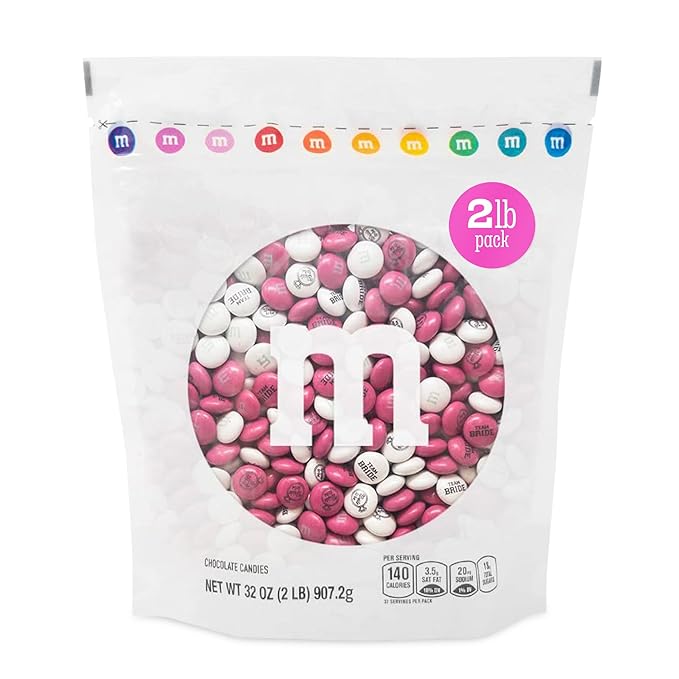 M&M’S WORLD Bachelorette Milk Chocolate Candy - 2lbs of Bulk Candy, Party Favors, Bachelorette Party Favors, Bridal Shower Gifts and More