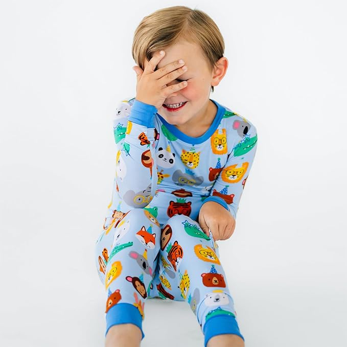 Little Sleepies Two-Piece Pajama Set for Boys & Girls, Soft Viscose from Bamboo Toddler Pajamas for Kids, Family Matching PJs