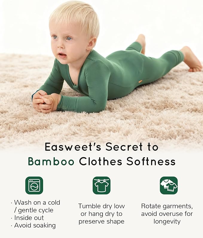 Footless Pajamas Baby Boy Girls, Viscose from Bamboo Baby Pajamas, Two Way Zipper Sleepers, Newborn Pjs