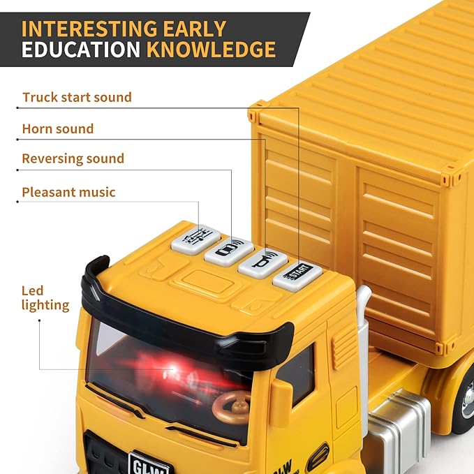 Kids Construction Toys, Construction Truck Toys Set w/Crane, Excavator, Forklift,Bulldozer,Dump Trucks,Cement Truck,Road Roller, Alloy Construction Vehicle Toys for 3 4 5 6 7 Years Old Boys Gifts