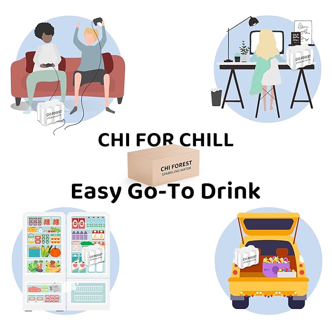 CHI FOREST Grape Delight sparkling water, 0 Sugar 0 Carolies, 11.15 oz* 24