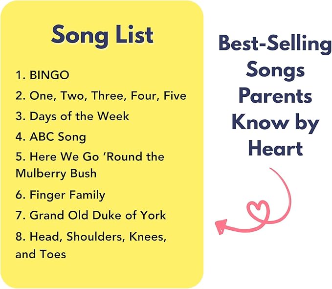 Learning Songs, Press and Play Song Book Nursery Rhymes, Button and Sound Module, Classic Nursery Rhymes and Children's Music