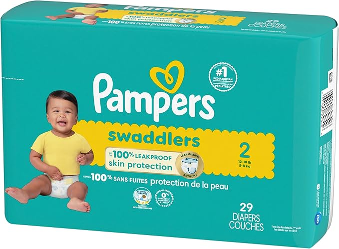 Pampers Baby Diapers - Swaddlers - Size 2, 29 Count, Ultra Absorbent Disposable Infant Diaper