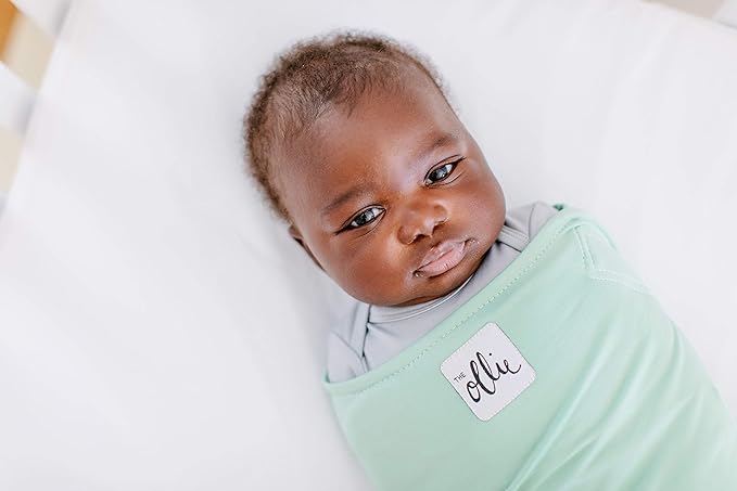 The Ollie Swaddle – Adjustable Baby Swaddle for Newborns | Pediatrician-Approved for Safe Sleep | Easy Closure | Arms-Out | Lightweight, Machine-Washable | Easy Diaper Access