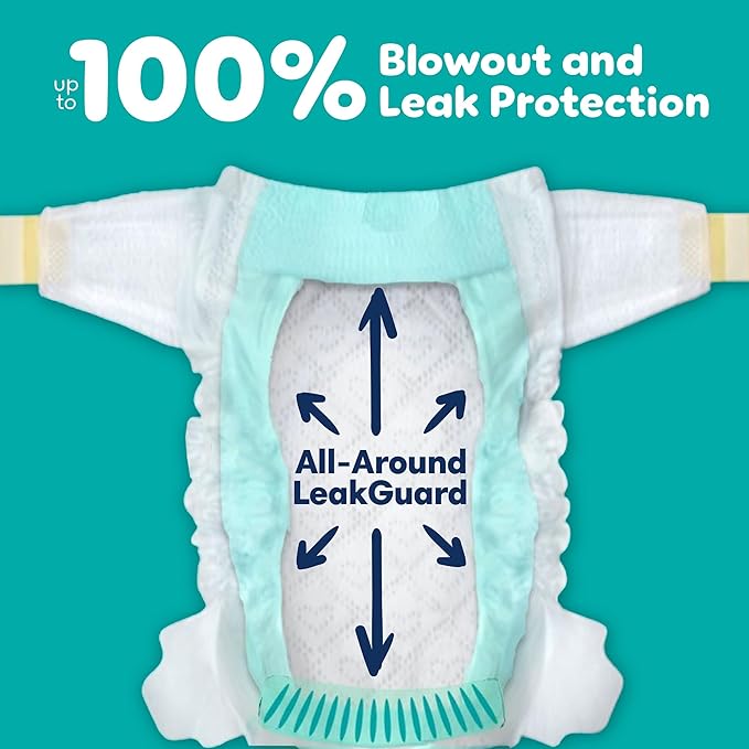 Pampers Baby Diapers - Swaddlers - Size 1, 164 Count, Ultra Absorbent Disposable Infant Diaper