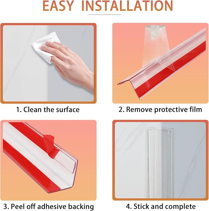 Clear Self Adhesive Wall Corner Protectors, Thickened L-Shaped Peel and Stick Furniture Edge Shields & Guards for Sharp Wall, Door Frame, Table (2pcs x 39.4''L x 1''W)