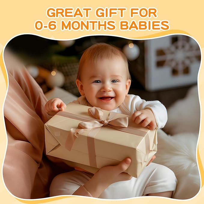 Montessori Educational Toys for Babies 7-12 Months, 7 in 1 Early Learning Educational Kit for Toddlers Gifts, Includes Spinning Drum, Permanent Box, Red Mirror Knob Puzzle, Hedgehog Rattle and More