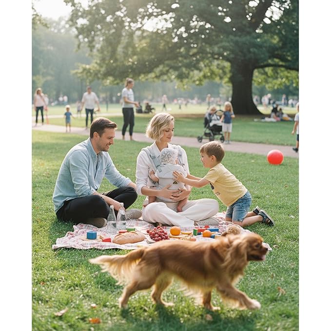 Baby Carrier for Newborns to Toddlers, Adjustable, Ultra-Soft and Weightless, Ergonomic Baby Carrier with Head Support, Baby Travel Gear, Baby Essentials (Grey)