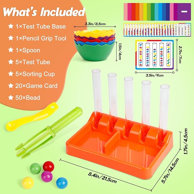 Aizweb Counting and Color Sorting Toys for Toddlers, Montessori Toys Preschool Kindergarten Learning Activities,STEM Math Manipulatives Matching Games Educational Learning Fine Motor Skills