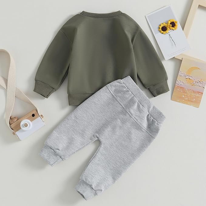 CIYCUIT Toddler Baby Boy Clothes Long Sleeve Sweatshirt Pants Set Fall Winter Outfits