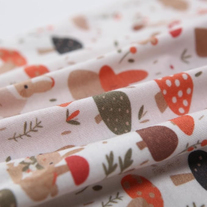 OPAWO Viscose from Bamboo Baby Pajamas Girl 2pack Mittens Cuff 2 Way Zipper Soft Footless Sleeper Baby Boy One-Piece Romper