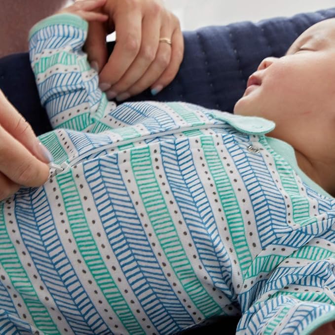 HonestBaby Sleep & Play Footed One-piece Pajama Sleeper 100% Organic Cotton, Baby Boys