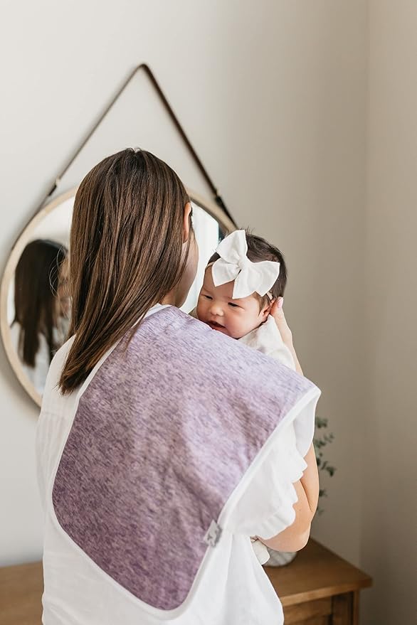 Copper Pearl Premium Baby Burp Cloths - 3-Pack Large Cotton Burp Cloths, Extra Soft Spit Up Rags with 3 Absorbent Layers, Perfect for Baby Boy and Baby Girl Gifts (21" x 10" Size, Lacie Set)