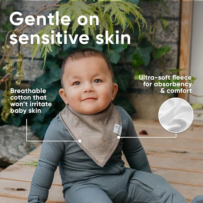 Baby Bandana Drool Bibs for Drooling and Teething 4 Pack Gift Set "Tatooine™" by Copper Pearl