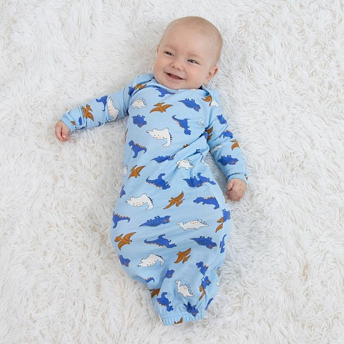 The Peanutshell Baby Layette Gift Set for Boys - 16 Piece New Born Boy Gift Set, Baby Clothes & Newborn Essentials Must Haves - Newborn Clothes 0-3 Months - Blue Dino