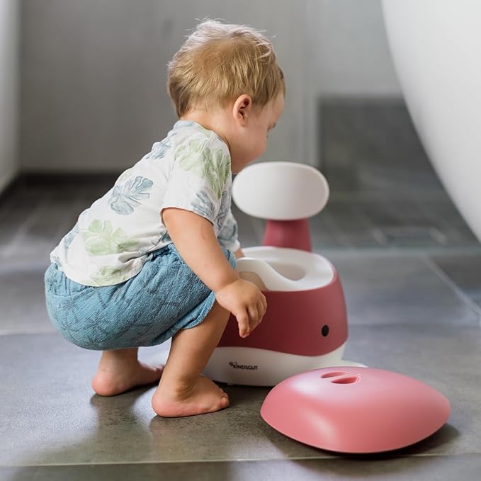 Kindsgut Potty Training Toilet in Whale Design, Designed in Germany, Potty Training in a Beautiful Design, Dusty Pink