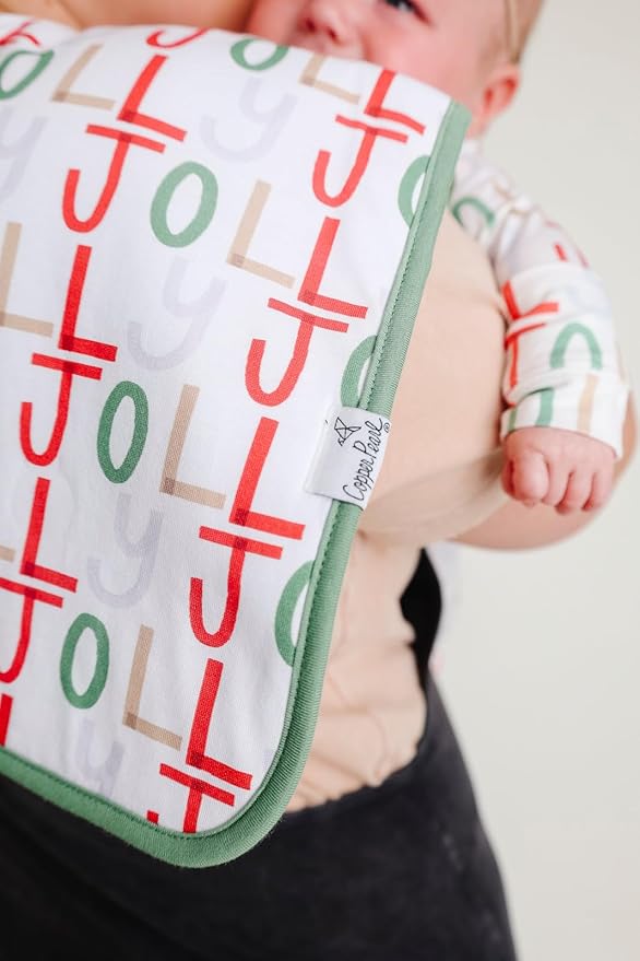 Copper Pearl Baby Burp Cloth Large 21''x10'' Size Premium Absorbent Triple Layer 3-Pack Gift Set Jolly