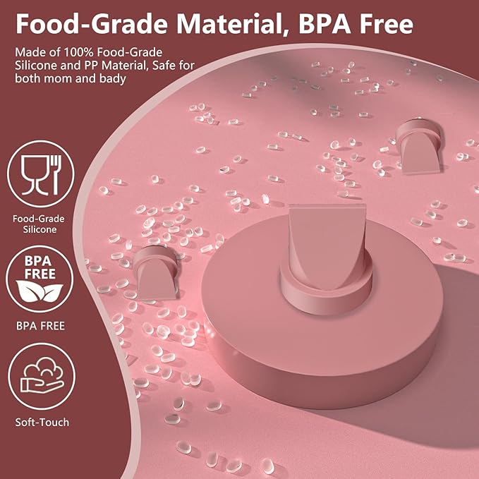 6pcs Duckbill Valves Compatible with Momcozy M5/M5/M6/V1/V1 Pro/V2/V2 Pro, Replace for Momcozy Breast Pump Replacement Accessories, Fit for Mom Cozy Pump Part, Not Original Parts, Red