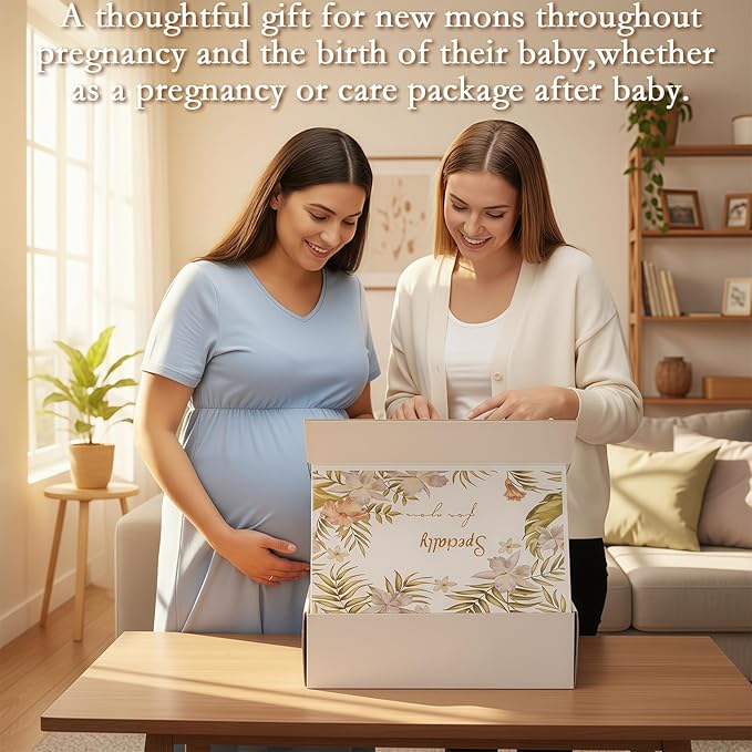 New Mom Gifts Box,Pregnancy Gifts for Expecting Mom,Gender Reveal Baby Shower Gifts for Mom to Be, Postpartum Moms Care Package After Baby