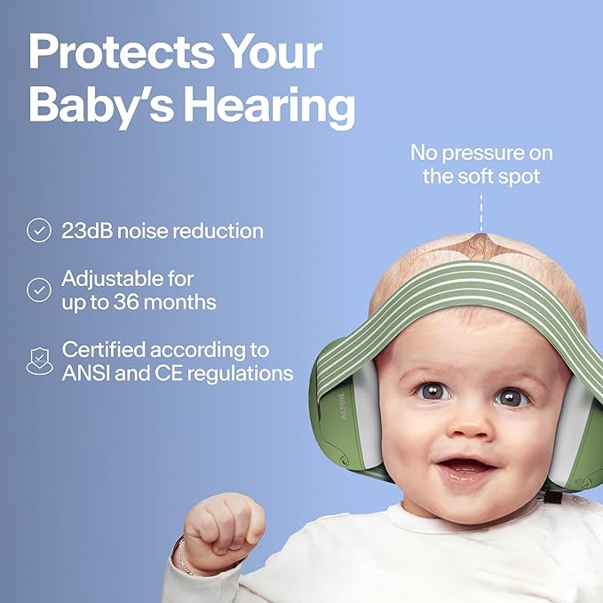 Alpine Muffy Baby Ear Protection for Babies and Toddlers up to 36 Months - CE & ANSI Certified - Noise Reduction Earmuffs - Comfortable Baby Headphones Against Hearing Damage & Improves Sleep - Blue