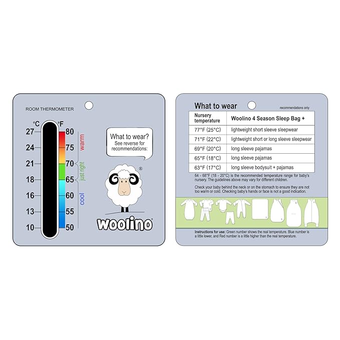 Woolino Ultimate Sleep Sack - 4 Season - Merino Wool and Organic Cotton Two-Way Zipper Adjustable Sleeping Bag - Universal Size Sleep Sack for Baby (2-24 Months) - Whales