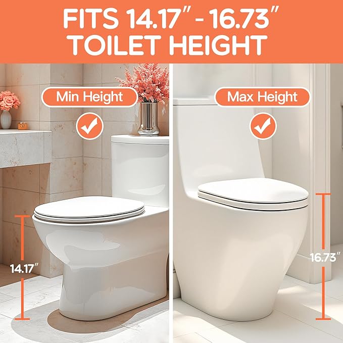 Potty Training Seat, SKYROKU Upgrade Toddler Toilet Seat for Kids Boys Girls, 2 in 1 Potty Training Toilet, Splash Guard Anti-Slip Pad Step Stool,New Sector-Shape Stabilized Base and heavier (Pink)