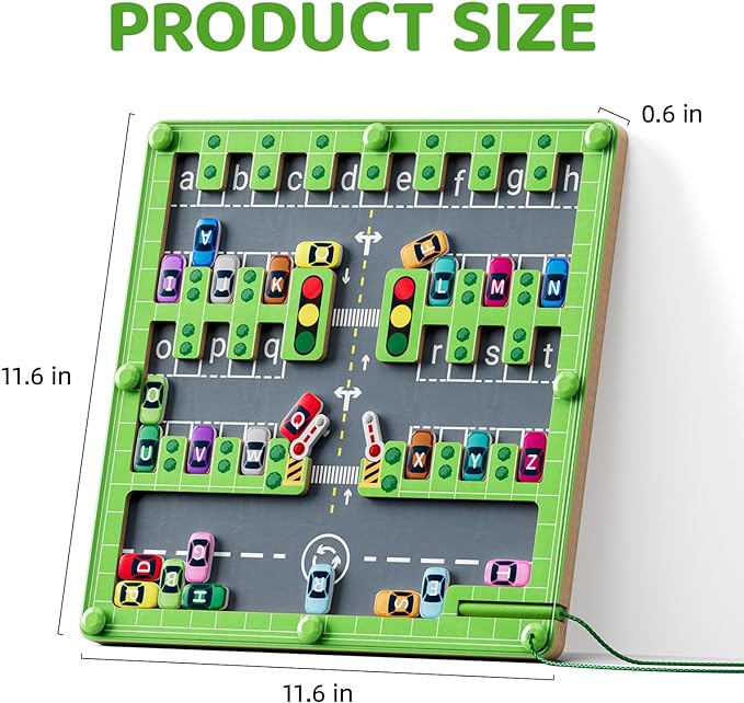 Magnetic Alphabet Maze,Montessori Toys,Alphabet Puzzle Toddler Toys for Ages 2-4,Sensory Toys Fine Motor Skills,Birthday Gifts for Kids