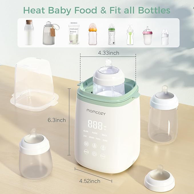 Momcozy Bottle Warmer, Fast Bottle Warmers for All Bottles with Timer, Accurate Temperature Control and Automatic Shut-Off, Multifunctional Bottle Warmer for Breastmilk
