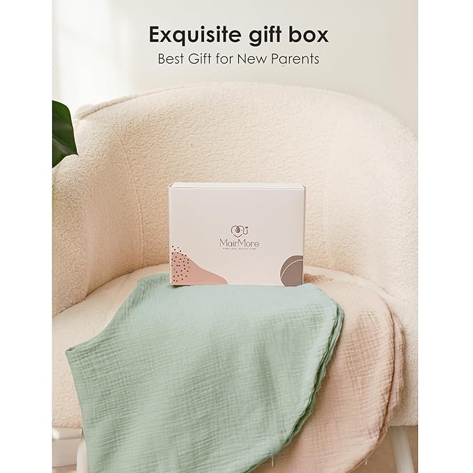 2-Pack Muslin Nursing Pillow Covers, Breathable 100% Cotton Breastfeeding Pillow Slipcovers for Standard Nursing Pillows, Soft Covers for Baby Girls and Boys with Zipper