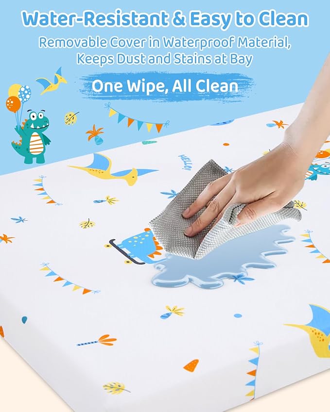 Pack and Play Mattress - 38" x 26" Soft Breathable Portable Mattres Waterproof & Washable Perfectly fits Pack n Play