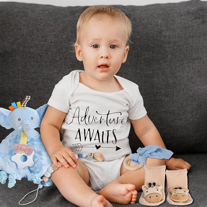 Newborn Baby Boy Gift Basket for Boy, Welcome Home Gift Set with Swaddle Blanket, Clothes, Baby Essentials, Baby Boy Gift Box, Gender Reveal Gift Set