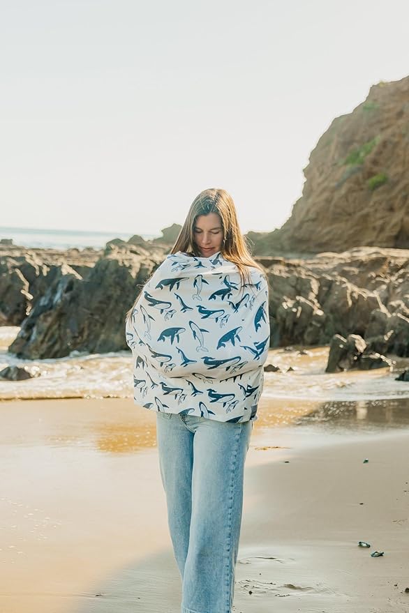 Copper Pearl Multi-Use Cover: Car Seat Covers, Nursing Cover, and Stroller Cover for Sun - Stretchy Fabric, All-Season Use, Stylish Designs, Easy Access for Moms - Cove