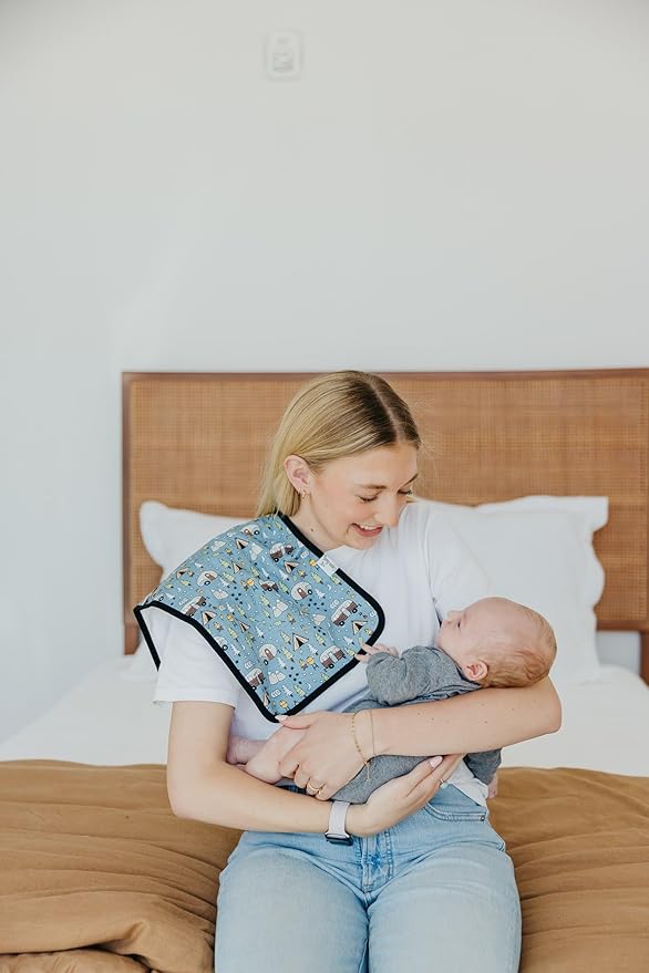 Copper Pearl Premium Baby Burp Cloths - 3-Pack Large Cotton Burp Cloths, Extra Soft Spit Up Rags with 3 Absorbent Layers, Perfect for Baby Boy Gifts (21" x 10" Size, Bridger Set)