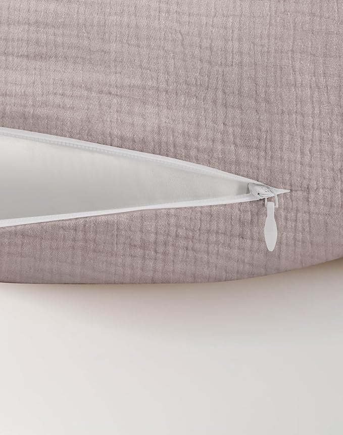 Nursing Pillow Covers, Muslin Nursing Cover for Breastfeeding Pillows, Comfortable for Baby Girls and Boys (Shadow)