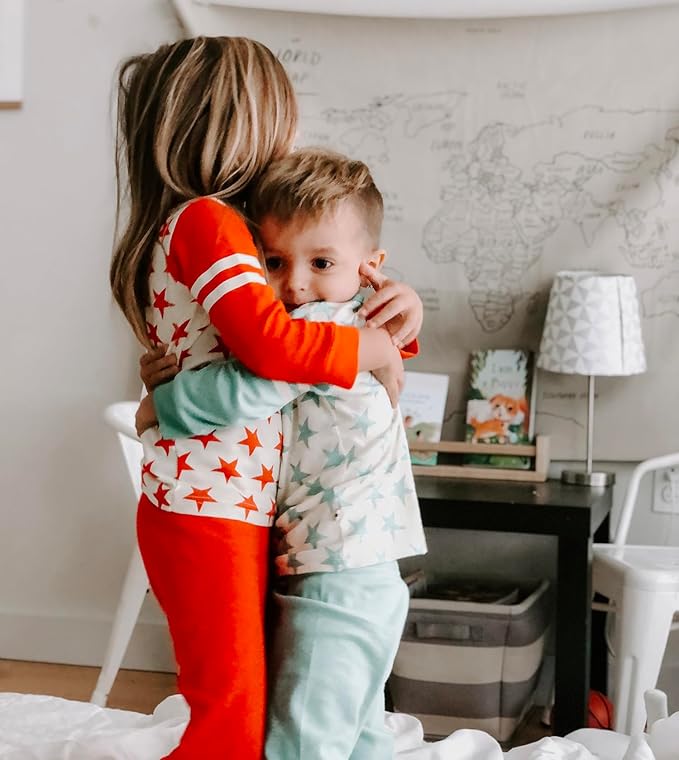 Babysoy Long Sleeve Unisex Lounge Set - Organic 2-Piece PJ Playwear Sets for Baby and Toddler