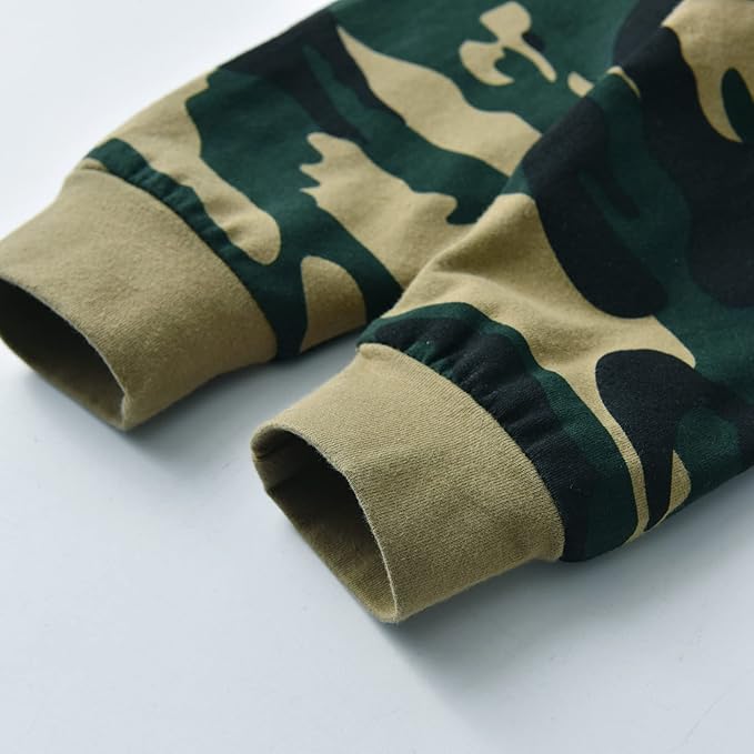 KuKitty Newborn Infant Baby Boy Clothes Long Sleeve Romper + Pants + Hat 3PCS Outfits Set