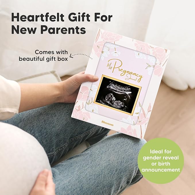 Pregnancy Journal, Pregnancy Announcements - 80 Pages Hard Cover Baby Books For Mom To Be Gift, Baby Memory Book Keepsake, Gender Reveal Gifts For New Moms, Shower & Registry (Blush)
