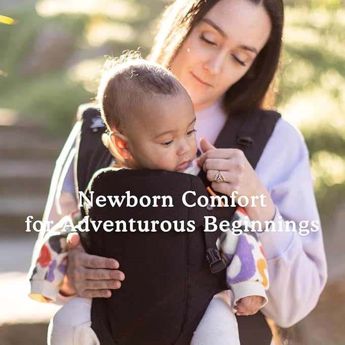 Beco Gemini Baby Carrier from Newborn to Toddler - Certified Ergonomic Newborn Baby Carrier for Infants and Children of 7-35 lbs - M Shape, Adjustable Seat, 100% Cotton (Metro Black)